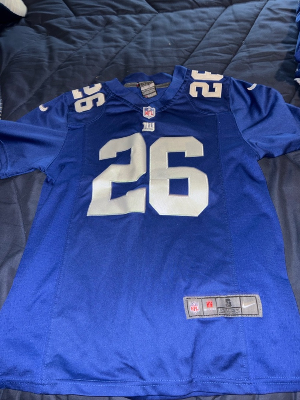 Nike New York Giants #26 Royal Blue Football Jersey Barkley